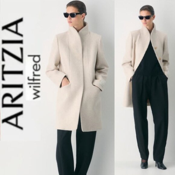 Aritzia Wilfred The Cocoon Coat Luxe Wool Cashmere Size Small - Picture 1 of 16